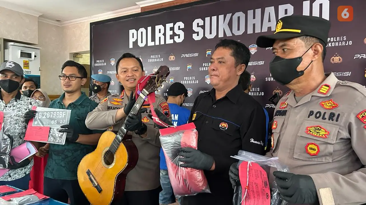 Kapolres Sukoharjo AKBP Wahyu Nugroho Setyawan saat Rilis Kasus Pencurian dan Penjambretan