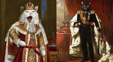 Lukisan Kucing Jika Jadi Orang di Zaman Kerajaan