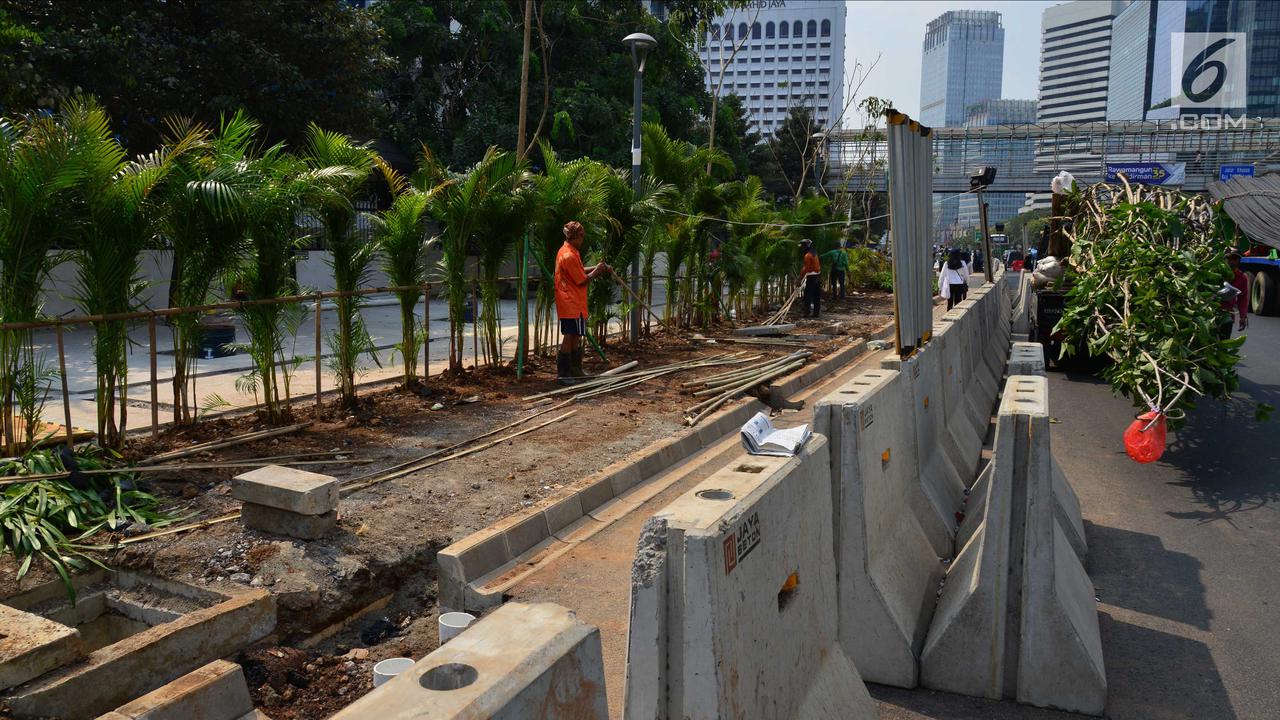 Percantik Jakarta, Jalur Pedestrian Jalan Sudirman Ditanami Pohon
