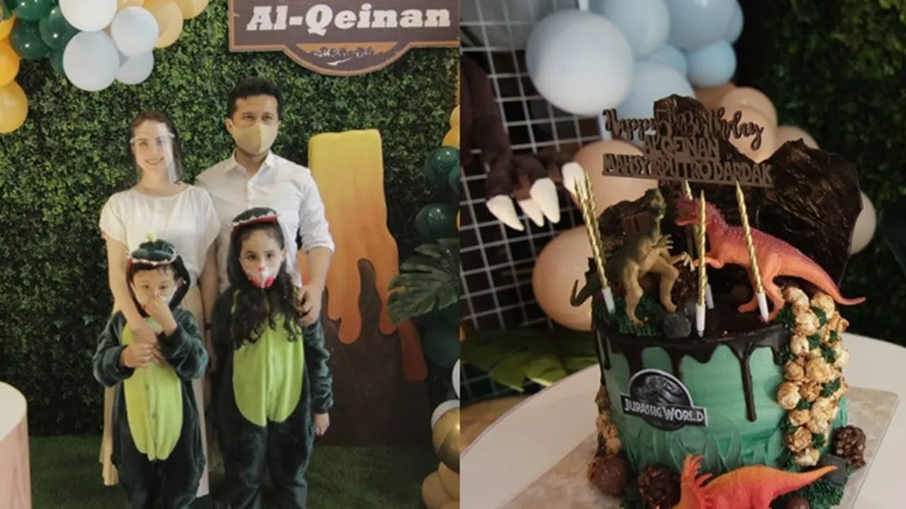 6 Momen Ulang Tahun Anak Kedua Arumi Bachsin, Pakai Tema Jurassic Park