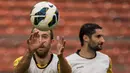 Bek Arema Cronus, Goran Gancev, berlatih jelang final Torabika Bhayangkara Cup 2016 melawan Persib Bandung di Stadion Utama Gelora Bung Karno, Jakarta, Sabtu (2/4/2016). (Bola.com/Vitalis Yogi Trisna)