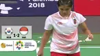 Adu Rally diperlihatkan saat Sung Jihyun vs Gregoria Mariska. Indonesia memenangkan pertandingan di game ke 3.