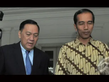 Gubernur Bank Indonesia (BI) Agus Martowardojo menemui Jokowi di Balai Kota, Jakarta, Kamis (7/8/2014) (Liputan6.com/Herman Zakharia)