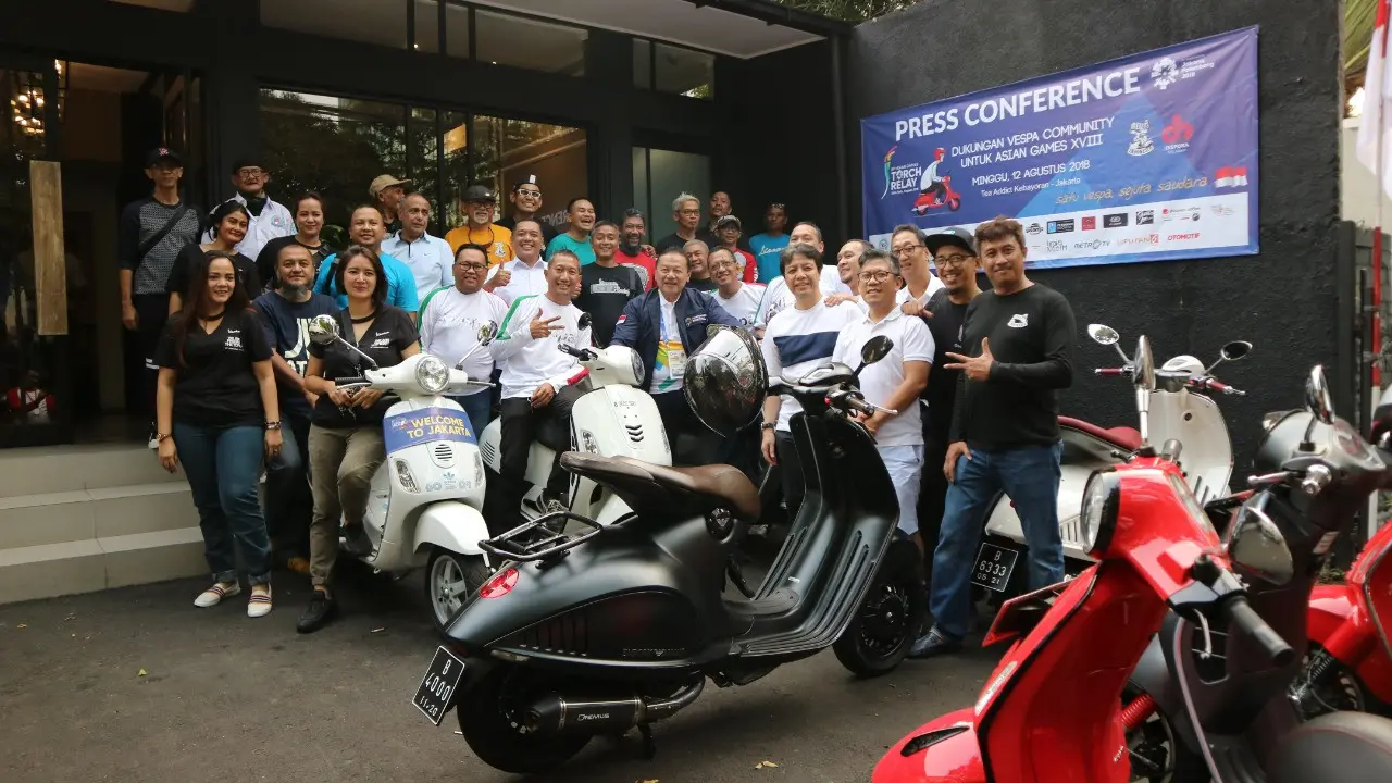 Ratusan Vespa Bakal Kawal Obor Asian Games 2018 (Istimewa)