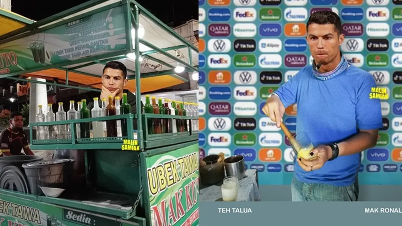 6 Editan Foto Jika Cristiano Ronaldo Jadi Pedagang di Indonesia Ini Kocak
