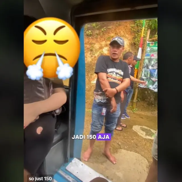 Diduga Kena Pungli, Wisatawan Kapok Liburan Lagi ke Curug Ciparay Bogor.  foto: TikTok @vierimu