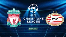 Cover prediksi Liverpool vs PSV Eindhoven. (Bola.com/Wiwig Prayugi)