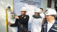 Direktorat Jenderal Migas Kementerian Energi dan Sumber Daya Mineral (ESDM) meresmikan jaringan gas rumah tangga (jargas)  di Pasuruan di Probolinggo, Rabu (16/10/2019).