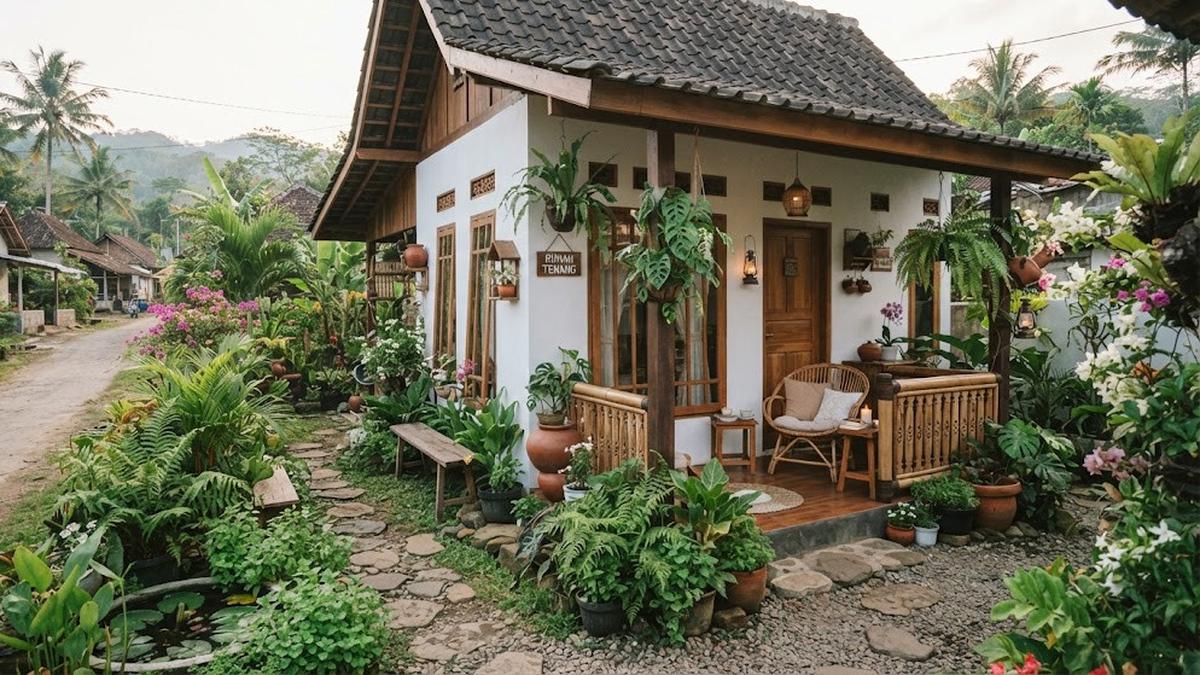 8 Desain Rumah Kampung dengan Taman Kecil di Samping, Definisi Hunian Slow Living yang Sesungguhnya
