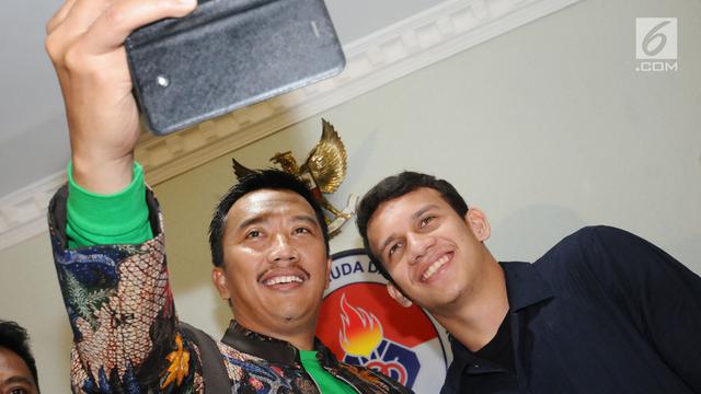 FOTO: Laporkan Perkembangan, Egy Maulana Vikri Temui Menpora