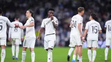 Vinicius Junior merayakan golnya ke gawang Deportivo Alaves, Rabu (22/4/2026) (AP Photo/Manu Fernandez)