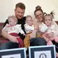 Rubi-Rose, Payton-Jane, dan Porscha-Mae Hopkins pecahkan rekor dunia sebagai bayi kembar tiga paling prematur dan berhasil hidup. (Sumber: guinnessworldrecords.com)