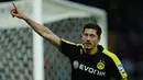 5. Robert Lewandowski - Klopp membawa Lewi menjadi bomber tersubur dan disegani di Bundesliga. Bersama Dortmund, penyerang Polandia tersebut didatangkan hanya dengan mahar 3,3 Juta Pounds. (AFP/Patrik Stollarz)