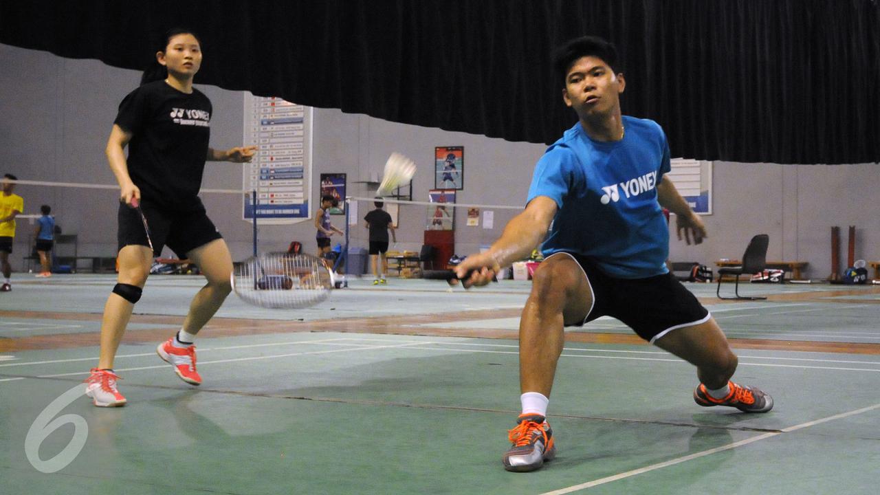 20150730-Jelang Berlaga di Kejuaraan Dunia, Pebulutangkis Indonesia Berlatih Keras-Jakarta