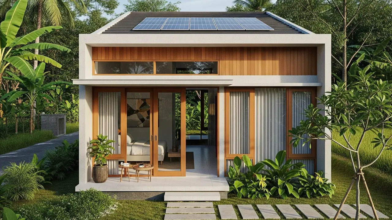 Model Rumah Murah Tapi Elegan dengan Atap Datar 2025 di Kampung
