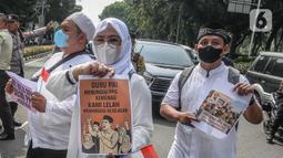 Mereka juga mendesak pemindahan Guru Pendidikan Agama Islam (GPAI) dibawah naungan Kementerian Pendidikan Dasar dan Menengah Kemendikdasmen. (Liputan6.com/Herman Zakharia)