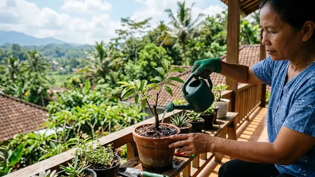 Cara Membuat Pohon Srikaya Jumbo Berbuah Lebat Meski Ditanam di Pot Kecil/AI Generated