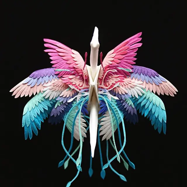 6 Karya Seni Origami Burung Bangau Ini Detailnya Sempurna, Bikin Takjub