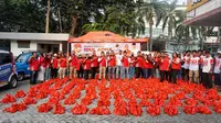 Taruna Merah Putih DKI Jakarta merayakan momen Idul Adha 1444 Hijriah tahun ini dengan membagikan 1.000 paket daging kurban ke warga Jakarta (Istimewa)