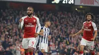 Penyerang Arsenal, Alexandre Lacazette. (AP/Alastair Grant)