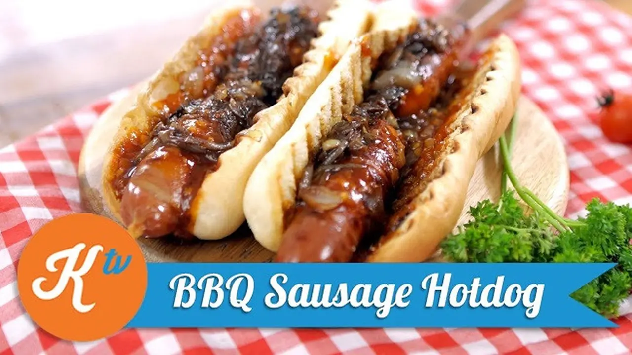 Resep Mudah Membuat BBQ Sausage Hotdog dengan Caramelized Onion