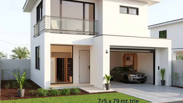 Desain Rumah Lantai 2 Minimalis dengan Garasi Terintegrasi