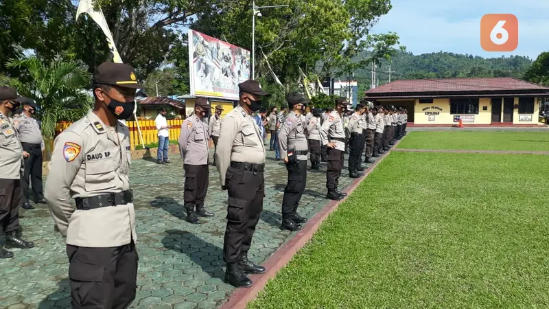 peserta pendidikan bintara Polri tahun 2020 di Sulawesi Tengah