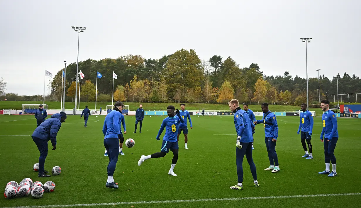 The Three Lions akan menghadapi tim yang tersingkir Malta dan Makedonia Utara pada Jumat dan Senin nanti. (Paul ELLIS / AFP)