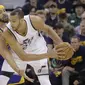 Rudy Gobert  saat melawan Golden State Warriors pada babak Semifinal NBA, Senin (8/5/2017) (AP Photo/Rick Bowmer)