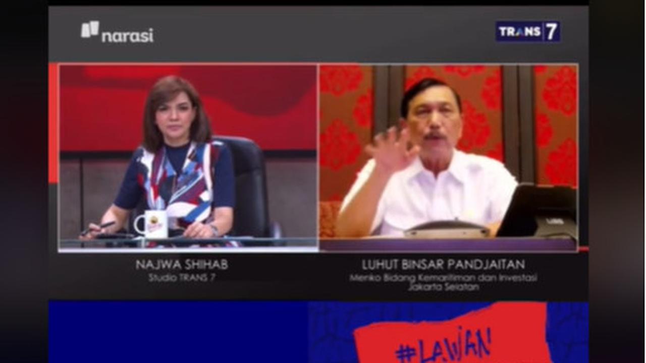 Viral Video Luhut Marah ke Najwa Shihab karena Dukung Demo RUU Pilkada 2024, Cek Faktanya