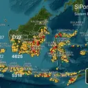 Update Sebaran Hotspot Kebakaran Hutan Kalteng dan Sumsel