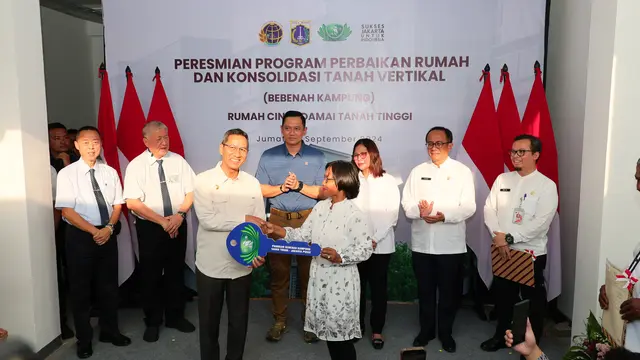 AHY Resmikan Penataan Kawasan Kumuh Secara Vertikal Pertama Kali di Jakarta