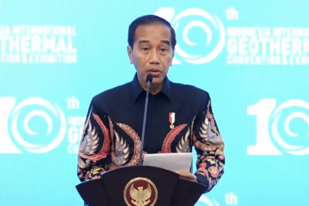 Presiden Joko Widodo (Jokowi) dalam gelaran Indonesia International Geothermal Convention and Exhibition atau IIGCE di JCC Senayan, Rabu (18/9/2024) (Youtube sekretariat Presiden)
