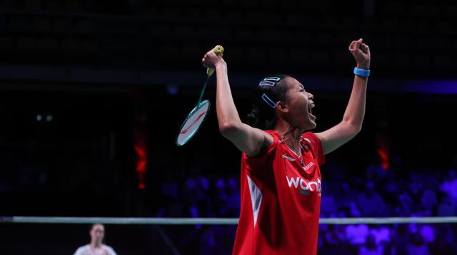 Tungga putri pertama Indonesia Putri Kusuma Wardani atau Putri KW di Piala Uber 2026. (foto: PBSI)