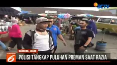 Tak hanya preman, petugas kepolisian juga menyisir sejumlah warung penjual minuman keras atau miras.