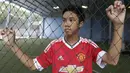 Ibrahim Zikri kelak berharap dapat menjadi pesepak bola profesional yang bermain untuk klub-klub Eropa. (Bola.com/Vitalis Yogi Trisna)