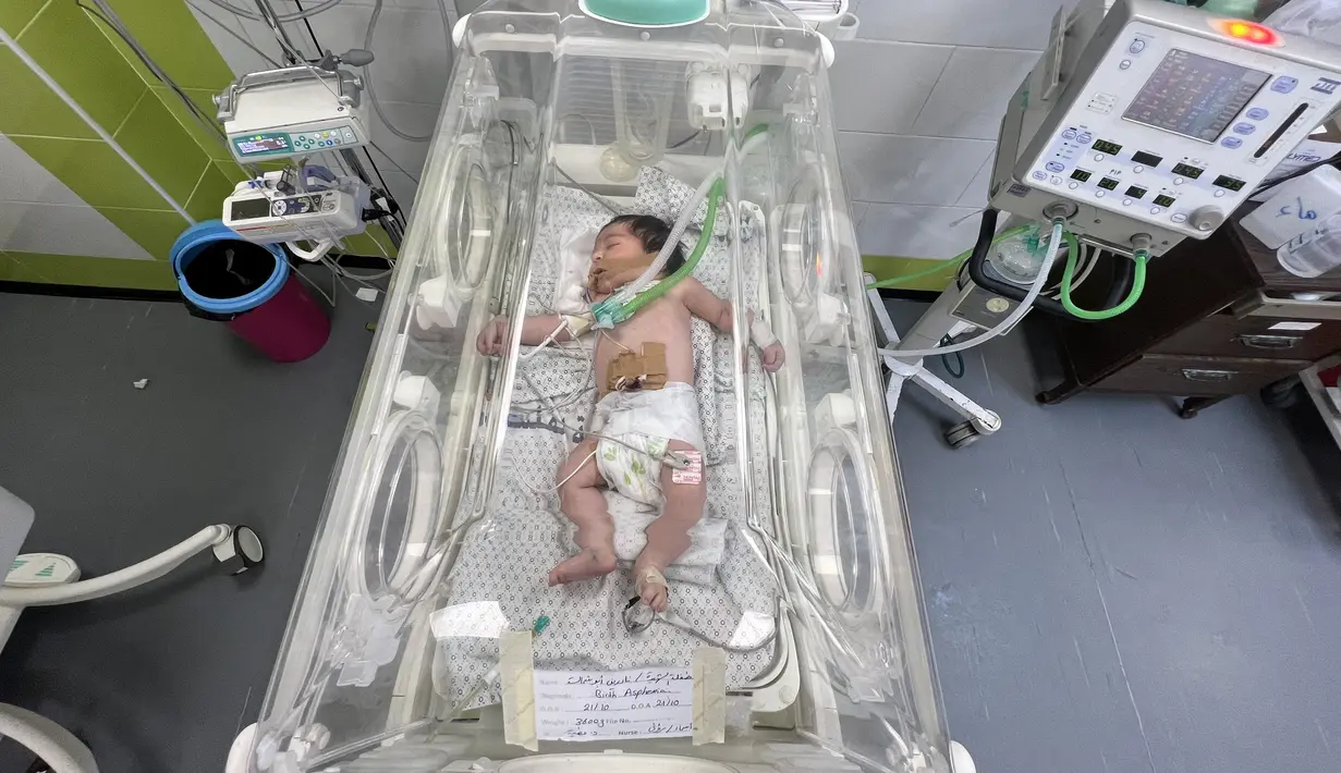 Sebuah serangan menewaskan anak-anaknya dan istrinya, Dareen Abu Shamalah, 28, yang sedang hamil pada awal bulan kesembilan kehamilannya. (Mai YAGHI / AFP)