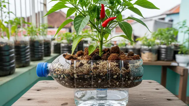 Cara Menanam Cabai Subur di Botol Plastik