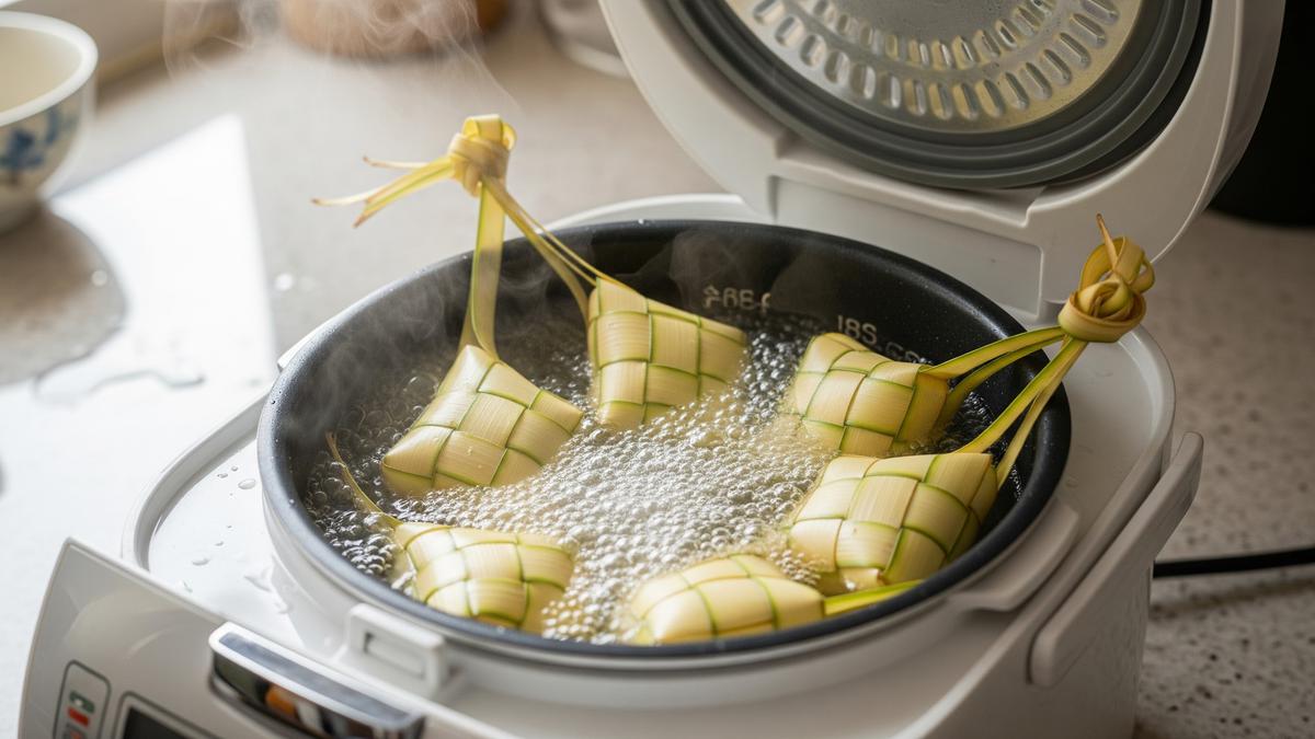 Cara Membuat Ketupat Pakai Magic Com, Praktis dan Hemat Gas