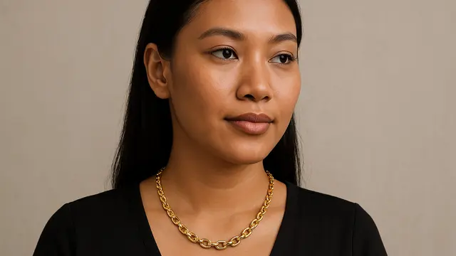 Model Kalung Emas Rantai Polos Terbaru 2025/via AI