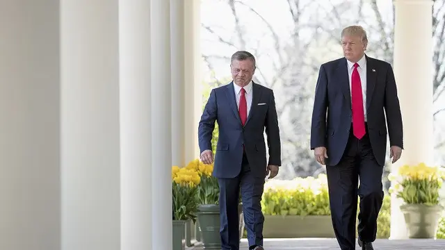 Raja Yordania Abdullah II dan Presiden Donald Trump