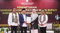 Pasangan calon bupati dan wakil bupati Karawang, Jawa Barat, Aep Syaepuloh-Maslani (Istimewa)