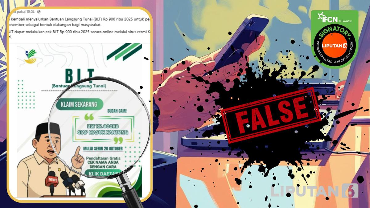 Cek Fakta: Tidak Benar Ini Link Situs Resmi Kemensos Cek Status Penerima BLT Periode Oktober-Desember