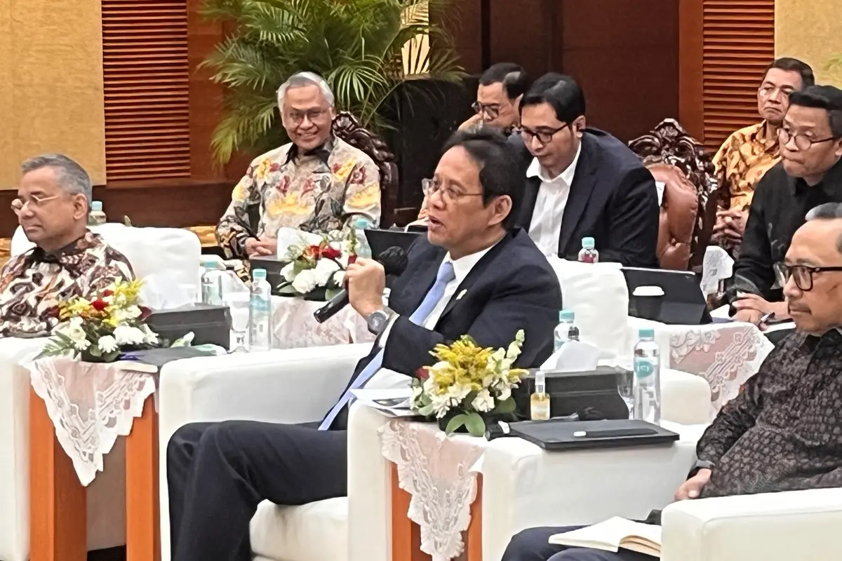 Menteri Keuangan Purbaya Yudhi Sadewa dalam konferensi pers APBN Kita di Kementerian Keuangan, Selasa (21/7/2026). (Liputan6.com/Christian)