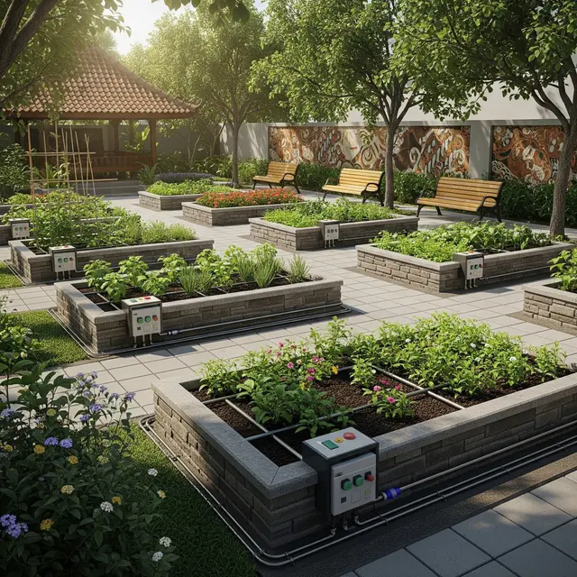Area Berkebun yang Ramah Lansia (AI Generated)
