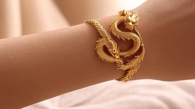 Model Gelang Emas Naga 916/Ilustrasi Gambar oleh AI