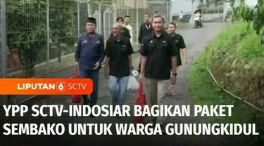 Di saat harga kebutuhan pangan naik jelang lebaran. Yayasan Pundi Amal Peduli Kasih dan kepedulian pemirsa hadir membagikan sembako bagi ratusan warga Patuk, sekitar kantor transmisi SCTV-Indosiar di Gunungkidul, DIY. Bantuan sembako tersebut bagai o...