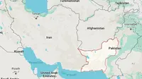 Peta Iran dan Pakistan (Dok. Tangkapan layar Google Maps)