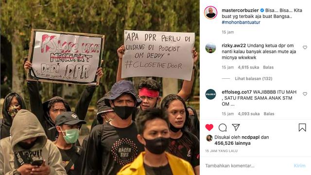 Deddy Corbuzier mengisyaratkan siap memenuhi permintaan masyarakat untuk mengundang anggota DPR ke podcastnya.