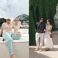 BCL dan Tiko Aryawardhana tengah honeymoon ke Italia. Di foto ini, keduanya tampil serasi dengan outfit bernuansa hitam. [@itsmebcl].